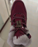 足力健老人鞋雪地靴高帮加厚棉鞋羊毛鞋2296303D 女/雅致红 39 实拍图