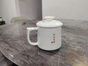 景德镇高档羊脂玉瓷马克杯带盖办公室茶杯陶瓷个人专用水杯家用定制杯子 羊脂玉瓷办公杯-厚德载物 200mL(含)-400mL(含) 实拍图