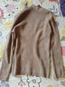 恒源祥羊毛衫女秋冬加厚打底毛衣修身内搭半高领针织衫 驼色 XL 建议120-130斤 实拍图