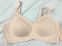 嫚熙（EMXEE）哺乳内衣春秋薄款舒适无痕聚拢防下垂有型怀孕期喂奶文胸杏色 M码 实拍图