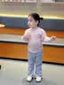 班喜迪女童裤子秋装2026新款洋气休闲长裤宝宝卫裤春秋季儿童公主喇叭裤 灰色 100 实拍图