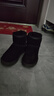 意尔康女靴雪地靴女冬季加绒保暖厚底休闲棉鞋时尚通勤百搭中筒靴子 黑色 加绒 35 实拍图