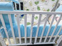 看宝贝（lookbaby）婴儿床多功能床实木可拼接床可移动 小床|蚊账+小蓝鲸五件套 实拍图