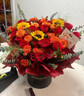 冉子花坊鲜花速递同城配送向日葵混搭抱抱桶玫瑰送女友爱人生日礼物真鲜花 热情似火 实拍图