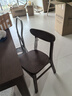 远舰全实木椅子 餐椅 纯实木靠背椅家用书桌餐桌椅蝴蝶椅原木简约凳子 胡桃木色+实木座板 纯实木 2把（整装发货免安装） 实拍图