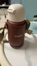 世喜儿童保温杯直饮吸管杯大容量316L不锈钢棕杯套+直饮杯头 一杯双饮 实拍图