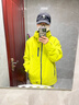 Q21儿童冲锋衣春秋男女童防风雨透气户外单层运动外套六边形 牛油果绿 170 实拍图