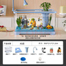 阔庭（KUOTING）鱼缸水族箱生态桌面鱼缸新款懒人鱼缸生态造景过滤制氧一体机蓝色 实拍图