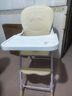 友彩可折叠宝宝餐椅酒店多功能商用吃饭座椅婴儿家用饭店儿童餐桌椅子 折叠款/卡其色+舒适软垫+单餐盘 实拍图