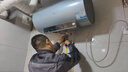 海尔（Haier）国家补贴电热水器60升 PD7 金刚无缝胆 水电分离3300W变频速热一级能效终身免换镁棒家用储水式 实拍图
