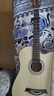 维卡斯（WEIKASI）民谣吉他初学者木吉他单板新手入门练习琴guitar吉它学生男女乐器 41英寸原木色+礼包【进阶推荐】 实拍图