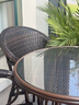 紫叶（ziye） 户外桌椅 藤椅组合 阳台桌椅三件套 休闲庭院小茶几室外藤编餐桌 4【标准藤椅】+1【D80圆桌】 实拍图