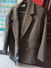 百图betu女装冬季新款毛呢外套时髦有型羊毛西装大衣女2410T24 咖啡色 L 实拍图