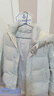 鸭鸭时尚短款羽绒服女士2025年冬季新款百搭小个子连帽面包服学生外套 冰川蓝色 S /155(建议选择80-105斤) 实拍图
