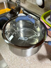 爱仕达（ASD）304不锈钢加高加厚无涂层大炖煲汤热奶小火锅蒸锅燃气电磁炉通用 GL1722B 汤锅+蒸格 22cm 实拍图