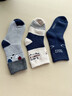 英氏（YEEHOO）儿童袜子男女童秋冬加厚毛圈袜条纹5双装中筒棉袜学生袜男童M 实拍图