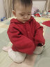 嘟嘟家宝宝连帽外套红色新年加厚冬装男童上衣儿童冬季上衣童装冬款拜年 红色 110 实拍图