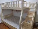 汀煌实木上下床双层床小户型架子上下铺双人子母床两层木床高低儿童床 梯柜+书架+双抽+床垫上115下135 实拍图