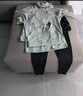 骆驼（CAMEL）瑜伽套装女跑步健身四件套运动服 Y23BATL6052 冰灰绿/幻影黑 L 实拍图