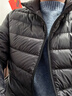 京东京造【air+零压羽绒】轻薄羽绒服男外套冬立领白鸭绒 曜石黑L 实拍图