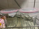 GLASSLOCK韩国进口耐热钢化玻璃高筒保鲜盒汤粥碗微波炉加热燕麦杯 方高900ml(白圈 实拍图