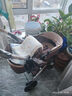 ANGI BABY婴儿推车可坐可躺婴儿车轻便折叠新生儿减震高景观双向儿童手推车 顶配香槟金【一键收车+PU橡胶轮] 实拍图