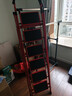 忆琳居梯子家用安全人字梯折叠伸缩多功能楼梯便捷扶梯加厚安全步梯红六 实拍图