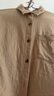 优衣库女装法兰绒箱型衬衫/长袖衬衣480832 31 米色 M /160/84A 实拍图