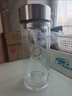 苏泊尔（SUPOR）玻璃杯茶水分离男款水杯双层高硼硅玻璃耐高温大容量泡茶杯子礼物 行砚黑400mL 实拍图