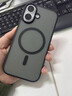 绿联适用iPhone16手机壳 苹果16磁吸壳 MagSafe保护套 无线充电 防摔抗指纹防磨防震超薄 磨砂黑色 实拍图