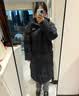 斐乐 斐护科技|斐乐女装长款羽绒服冬季休闲简约连帽保暖羽绒外套 正黑色-BK L 实拍图