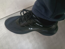 双星八特跑步鞋男春秋皮面运动鞋软底潮流百搭休闲鞋子男工作全黑旅游鞋 实拍图