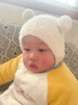 licheers婴儿帽子秋冬新生儿0-3-12月保暖帽子宝宝护耳毛绒套头帽 实拍图