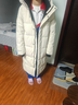 鸭鸭王一博同款冰壳系列3.0pro羽绒服男女长款过膝25冬季新款极寒外套 YE5B000656A米白色3.0 L (建议135-155斤) 实拍图