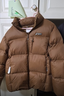 亚瑟士童装25年冬季男女童短款泡芙面包服轻量蓬松舒适防水 棕色 85%绒子 175 充绒222g（5格） 实拍图