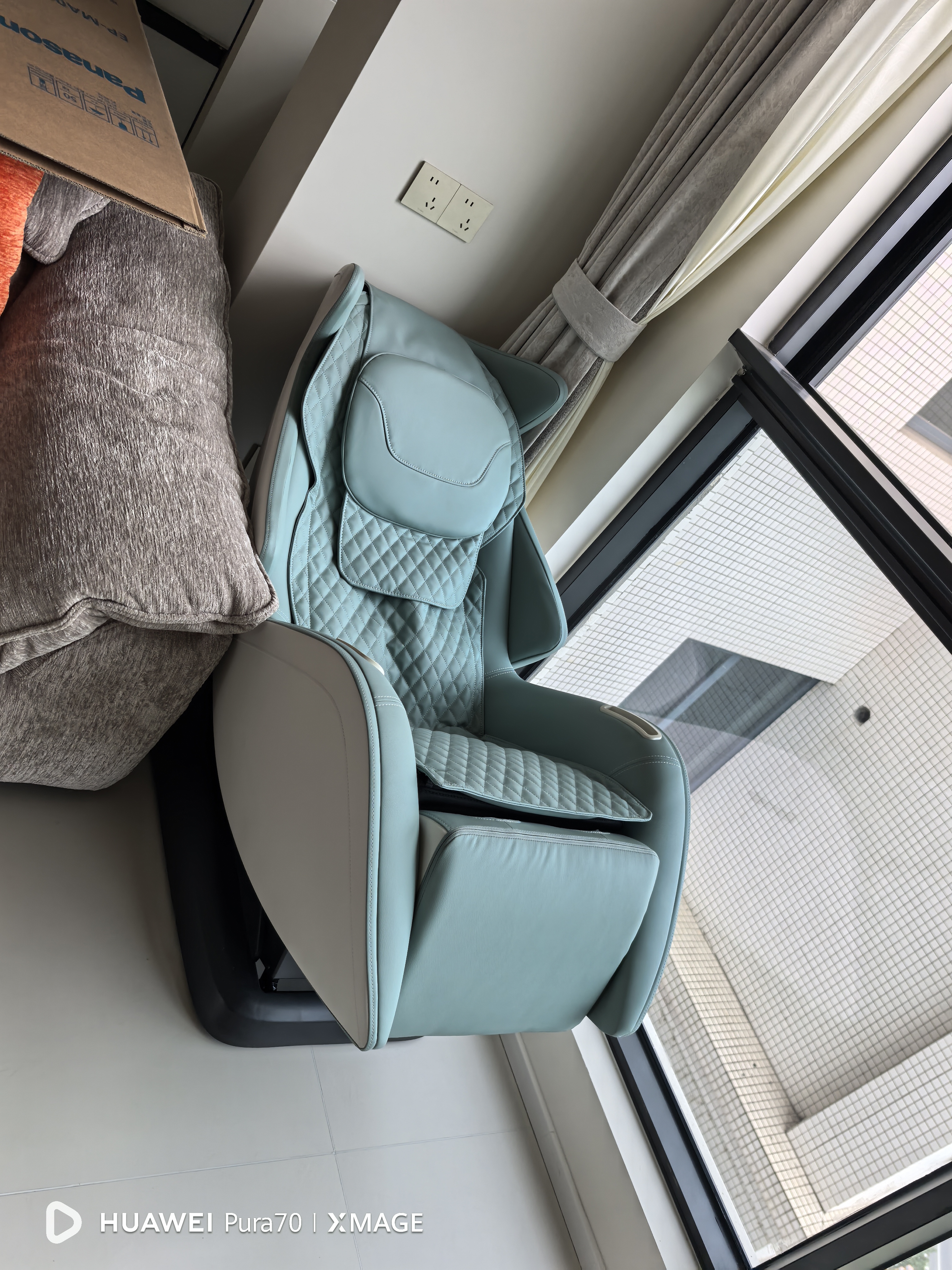 松下（Panasonic）【百年品牌】家用按摩椅医疗器械太空舱零重力全身小型多功能按摩沙发椅送父母老人长辈生日礼物 【六手联动揉捶  小户型放松神器】MA06 薄荷绿 实拍图
