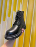 回力官方马丁靴男靴秋冬季皮面防水厚底工装靴黑色靴子男 黑色43 实拍图
