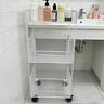 尔思家卫生间置物架落地浴室柜侧边柜多层移动小推车卫生间收纳神器 白色三层【带轮】 实拍图
