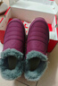 足力健老人鞋加绒羊毛靴中老年防寒保暖雪地靴棉鞋冬季女鞋 8689K酒红41 实拍图