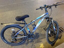 永久（FOREVER）山地自行车男越野单车变速赛车26英寸学生成年大人女成人 钢架辐条-灰青【超强减震 高承重】 24寸24速【适合:140-165cm】 实拍图