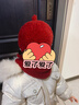 柠檬宝宝婴儿帽子围脖秋冬儿童帽子男女童小月龄宝宝套头帽保暖 波尔红 M 实拍图