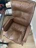 英斯迪尔（INSDEA）家用老板椅舒适久坐办公椅电脑椅可躺靠背椅书房书桌商务沙发座椅 咖色+脚踏-纳米皮【高弹海绵】 钢制脚 实拍图