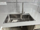 欧琳（OULIN）京东集采水槽大单槽厨房洗菜盆304不锈钢拉丝洗菜池一体盆大容量 实拍图