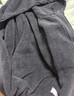 GAP男女装2025秋季新款LOGO仿羊羔绒宽松连帽衫卫衣美版 灰黑色 S 美码  M亚洲码175/92A 实拍图