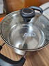 爱仕达（ASD）汤锅 304不锈钢小汤锅 蒸锅复底炖煮锅 20CM燃气电磁炉通用奶锅B1 实拍图