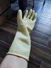 宜之选橡胶手套M码10双加厚厨房洗碗乳胶家务清洁手套防水 实拍图