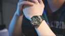 雷诺（RARONE）【情人节礼物】双子星Y胶带镂空机械手表男士自动机械腕表 实拍图