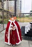 安妮优儿女童汉服冬款拜年服女宝中国风2026新款古装过年冬季儿童新年唐装 红色裙子+披风 140 实拍图