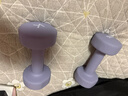 Keep 彩色浸塑哑铃 男女家用家庭健身肌肉塑形手臂轻重量紫灰色 3kg*2 实拍图