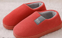 回力纯色全包棉鞋情侣室内外防滑保暖棉拖鞋HLX0233红色36-37码 实拍图